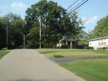 Houses on Hawkins Hill, including the Shook-Wright house.