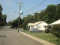 Houses at Chocolate Row, neighborhood created by D, H&G Timber Co.